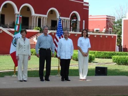 Встреча Джорджа Буша и Фелипе Кальдерона в Темосоне