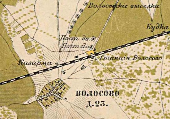 План деревни Волосово. 1885 г.