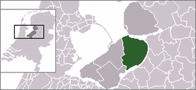 Положение общины Дронтен на карте Нидерландов