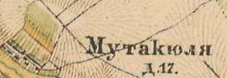 План деревни Мута-Кюля. 1885 г.