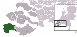 Расположение общины Слёйс на карте Нидерландов