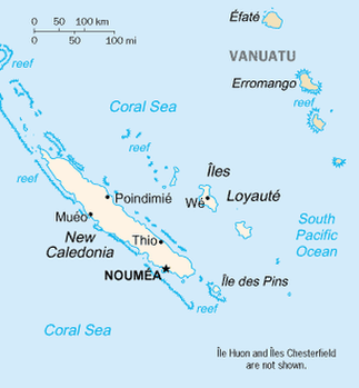 Карта Новой Каледонии