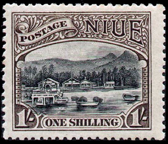 Почтовая марка Ниуэ, 1 шиллинг, 1920