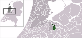 Расположение общины Хилверсюм на карте Нидерландов