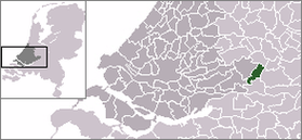 Расположение общины Лердам на карте Нидерландов
