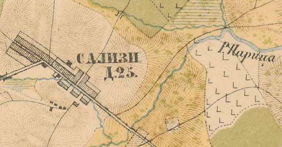 План деревни Сализи (Котельниково). 1885 г.