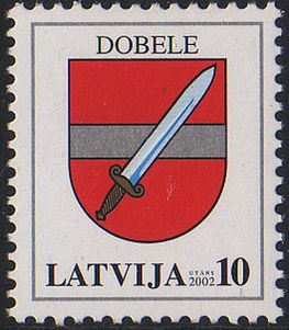 Почтовая марка 2002 года — герб города