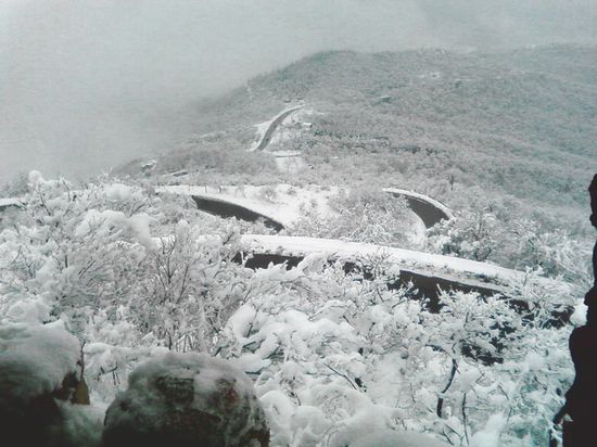 Вид Шемахинского перевала зимой
