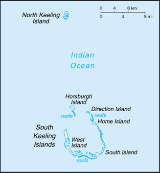 Карта Кокосовых островов