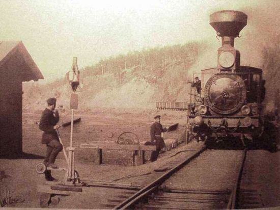Транссиб. Прибытие поезда на ст. Хилок. 1900 год.