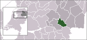 Расположение общины Хогевен на карте Нидерландов