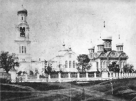 Никольский храм в Рогачёво. Вид с южной стороны. Фото конца XIX века