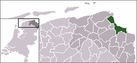 Община Делфзейл на карте Нидерландов