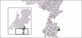 Расположение общины Керкраде на карте Нидерландов