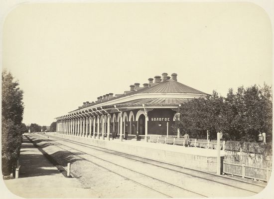 Станция Бологое в 1860-е годы