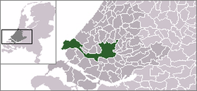 Расположение общины Роттедам на карте Нидерландов