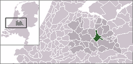 Расположение общины Зейст на карте Нидерландов
