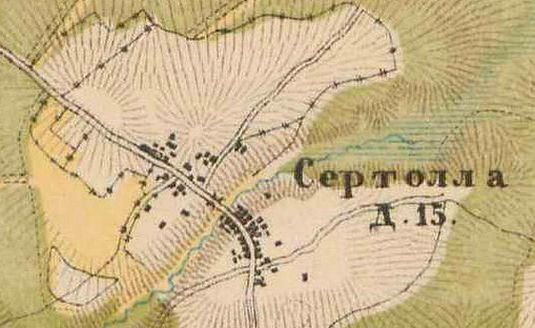 План деревни Сертолла (Сертолово). 1885 г.