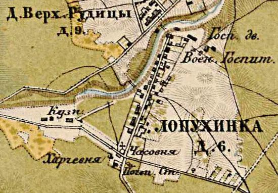 План деревни Лопухинка. 1885 г.