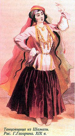 «Танцовщица из Шемахи». Г. Гагарин, XIX век.