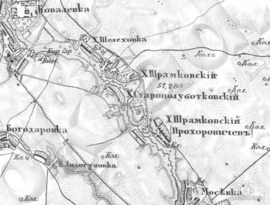 старовинна карта Шрамківки