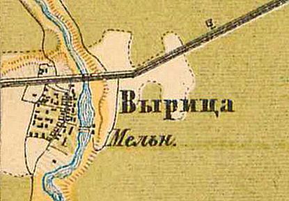 План деревни Вырица. 1885 г.