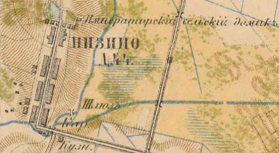 План деревни Низино. 1885 г.