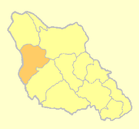 Доньи-Вакуф на карте Среднебоснийского кантона