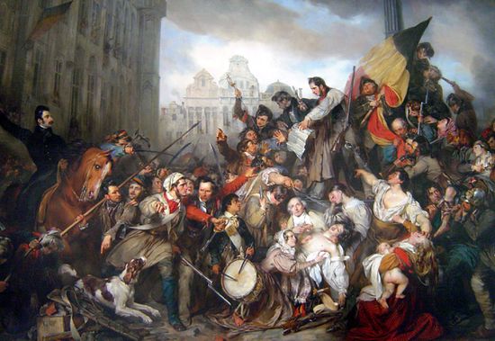 Бельгийская революция, картина 1834 года