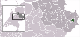 Расположение общины Олдензал на карте Нидерландов