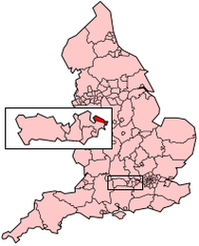 Унитарная единица Слау на карте Англии