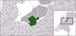Положение общины Зеволде на карте Нидерландов