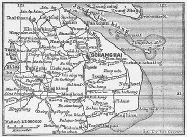 Немецкая карта Шанхая 1888 г.