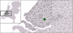Расположение общины Риддеркерк на карте Нидерландов