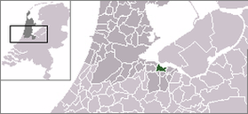 Расположение общины Нарден на карте Нидерландов