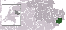 Расположение общины Энсхеде на карте Нидерландов