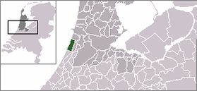Расположение общины Зандворт на карте Нидерландов