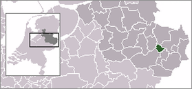 Расположение общины Борне на карте Нидерландов