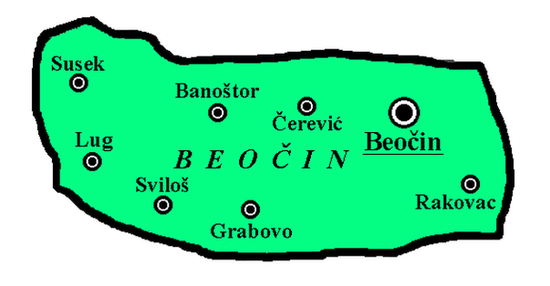 Карта Общины Беочин