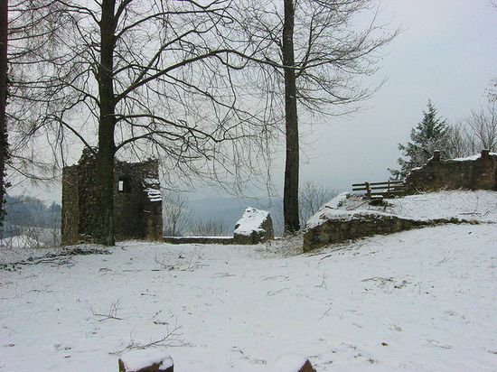 Руины Шварценбурга зимой