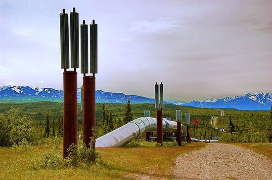 Трансаляскинский нефтепровод возле Делта-Джанкшен