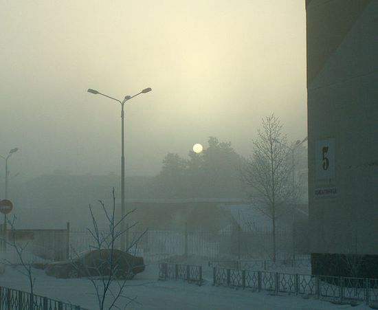 Мороз -60°C, 12 января 2005г., ул.Прибалтийская, г.Когалым