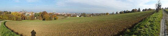 Вид на город с окрестностей замка "Altenburg" (панорама)