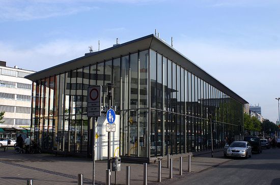 Станция проката и хранения велосипедов на вокзале в Мюнстере