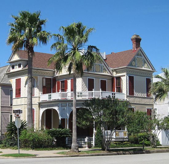 Галвестон богат особняками в викторианском стиле.