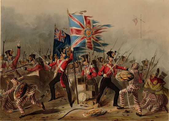 18-ый королевский ирландский полк штурмует сямыньскую крепость. 26 августа 1841 г.