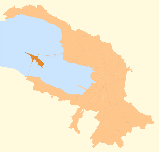 Кронштадт на карте Санкт-Петербурга