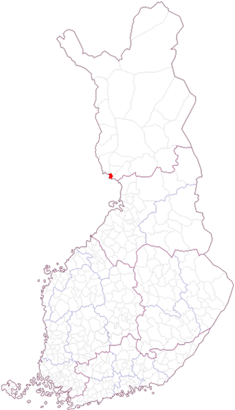 Коммуна Кеми на карте Финляндии