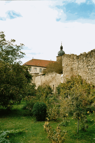 Medieval walls and in the background the Propstenhof