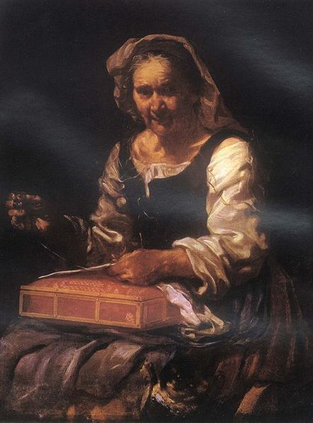 Старуха за рукоделием, Эберхард Кейль 1650-е гг.